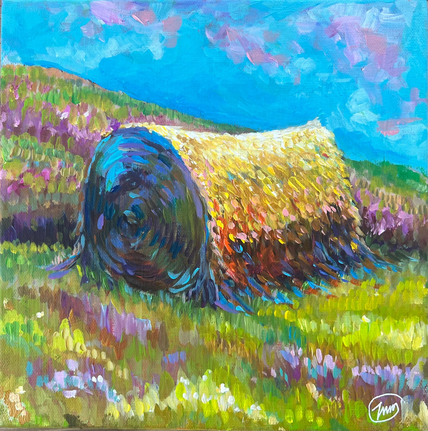 “Sun Spun" 10x10x1.5 Original Painting