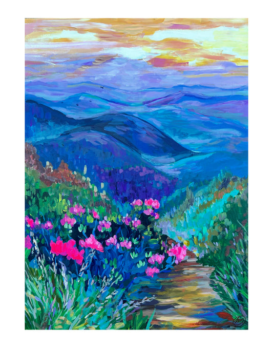 “Roaming & Rhododendrons” 11x14"